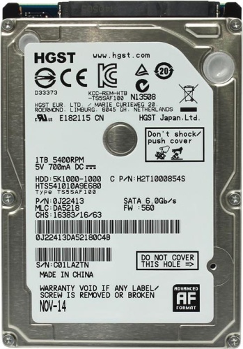 Жесткий диск SATA HDD 2.5 Hitachi 1000ГБ Travelstar 5K1000 HTS541010A9E680 Жесткий диск SATA HDD 2.5 Hitachi 1000ГБ Travelstar 5K1000 HTS541010A9E680