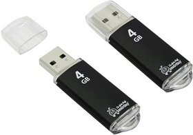  USB flash Smart Buy 4Gb V-Cut Black USB 2.0 (SB4GBVC-K)