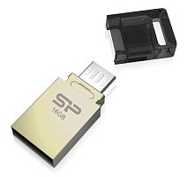 Накопитель USB flash Silicon Power 16ГБ Mobile X10SP016GBUF2X10V1C серебр.-черный