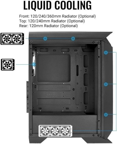 Корпус Miditower Aerocool Gladiator Duo-G-BK-v1 черный ACCM-PB27033.11 фото 10