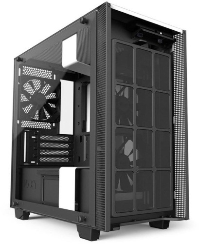 Корпус Minitower NZXT CA-H400W-WB H400i SMART MATTE WHITE/BLACK фото 4