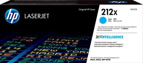 Оригинальный лазерный картридж Hewlett Packard 212X High Yield Cyan Original LaserJet Toner Cartridge W2121X