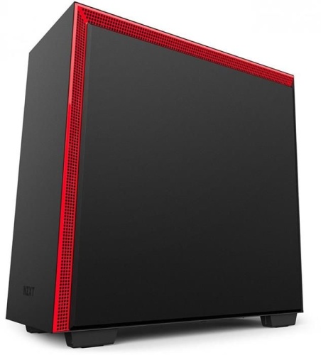 Корпус Miditower NZXT CA-H700W-BR H700i SMART MATTE BLACK/RED фото 4