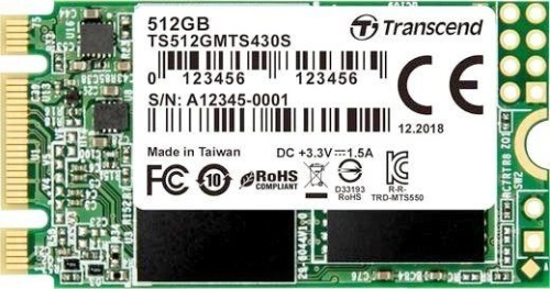 Накопитель SSD M.2 Transcend 512Gb MTS430 TS512GMTS430S Накопитель SSD M.2 Transcend 512Gb MTS430 TS512GMTS430S