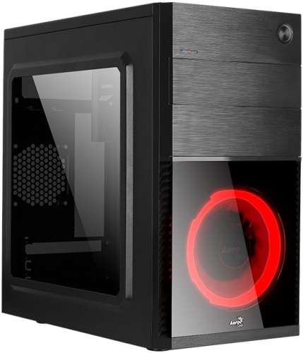 Корпус Minitower Aerocool CS-105 Red RGB fan (4718009152557) фото 2