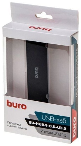 Разветвитель USB3.0 Buro BU-HUB4-0.5-U3.0 фото 5