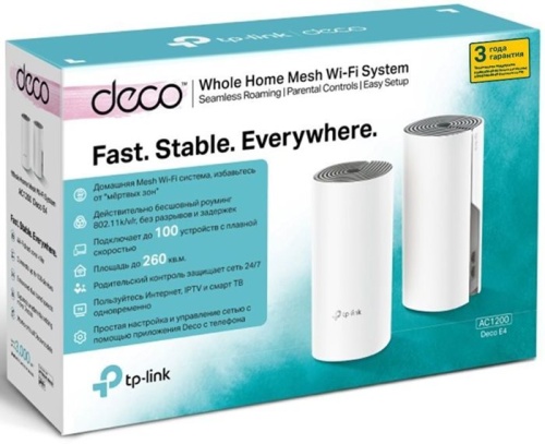 Бесшовный Mesh роутер TP-Link Deco E4 (DECO E4(2-PACK)) фото 2