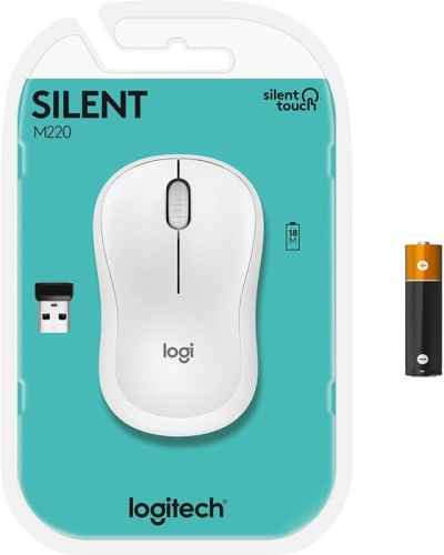 Беспроводная мышь Logitech Silent M220-OFFWHITE белый 910-006128 фото 5