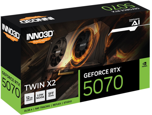 INNO3D RTX 5070 Twin X2//RTX5070, HDMI, DP*3, 12G,D7 фото 3