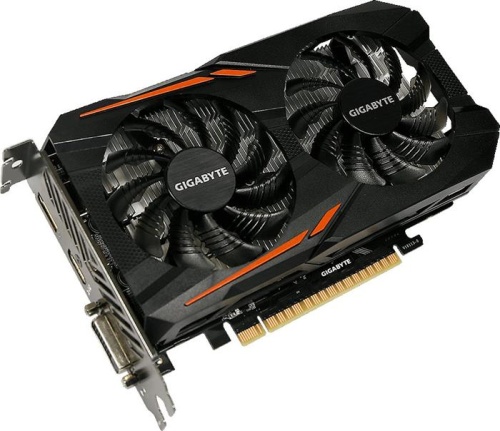 Видеокарта PCI-E GIGABYTE 3072Mb GeForce GTX1050 Gigabyte WindForce 2X (GV-N1050OC-3GD)