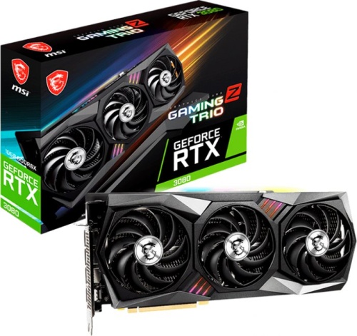 Видеокарта PCI-E MSI 10Gb GeForce RTX3080 (RTX 3080 GAMING Z TRIO 10G LHR) RTL фото 6