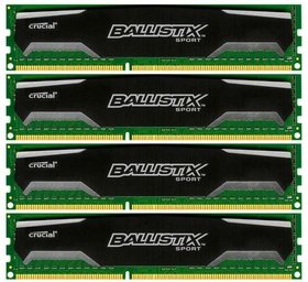 Модуль памяти DDR3 Crucial 32GB kit (8GBx4) BLS4CP8G3D1609DS1S00BEU