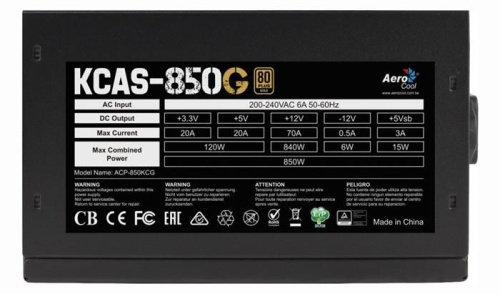 Блок питания Aerocool 850W KCAS-850G RGB фото 3