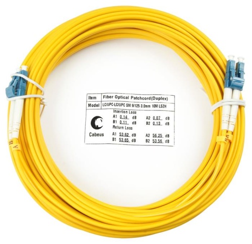 Патчкорд оптоволоконный Cabeus FOP(d)-9-LC-LC-15m Патчкорд оптоволоконный Cabeus FOP(d)-9-LC-LC-15m