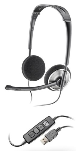 Гарнитура Plantronics Audio 478 черный 2м накладные оголовье 81962-25