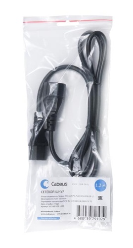 Кабель питания Cabeus PC-189-VDE-1.2M фото 5 Кабель питания Cabeus PC-189-VDE-1.2M фото 5