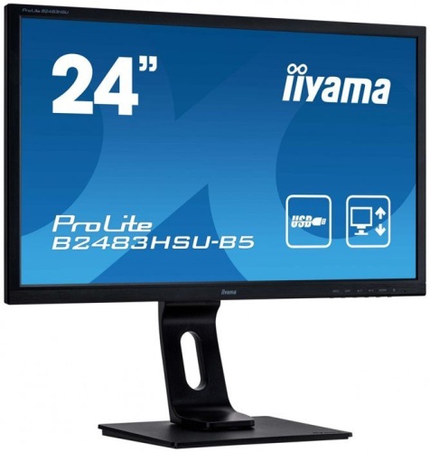 Монитор Iiyama ProLite B2483HSU-B5 черный фото 2