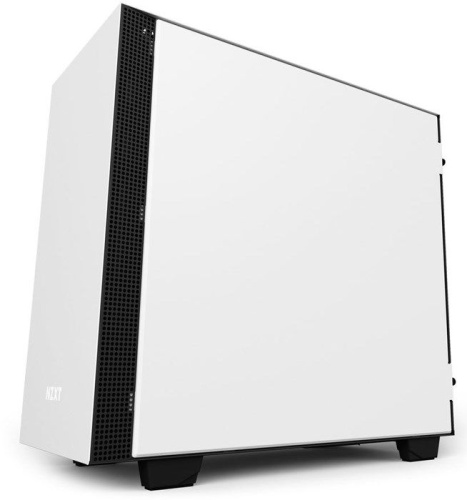 Корпус Minitower NZXT CA-H400W-WB H400i SMART MATTE WHITE/BLACK фото 2