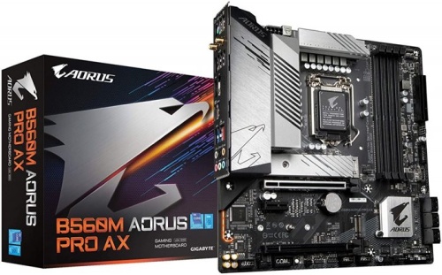 Мат. плата Socket1200 GIGABYTE B560M AORUS PRO AX RTL фото 4