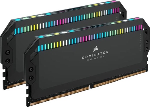 Модуль памяти DDR5 Corsair 32GB 2x16GB DOMINATOR PLATINUM RGB DDR5 Black Heatspreader CMT32GX5M2X6200C36