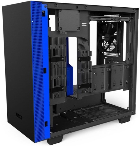 Корпус Minitower NZXT CA-H400W-BL H400i SMART MATTE BLACK/BLUE фото 5