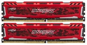 Модуль памяти DDR4 Crucial 32Gb 2x16GB Ballistix Sport LT Red BLS2C16G4D240FSE