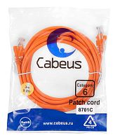 Патчкорд UTP Cabeus PC-UTP-RJ45-Cat.6-3m-OR