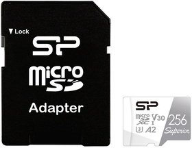   micro SDXC Silicon Power 256Gb SP256GBSTXDA2V20SP Superior + adapter