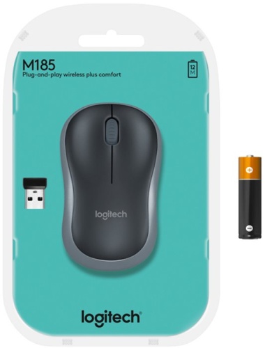 Беспроводная мышь Logitech M185 Swift Grey (910-002252) фото 5