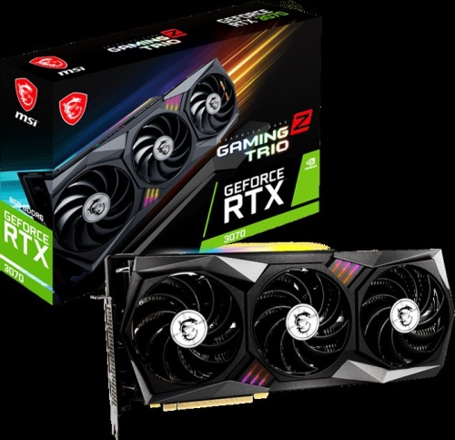 Видеокарта PCI-E MSI 8Gb GeForce RTX3070 (RTX 3070 GAMING Z TRIO) RTL фото 6