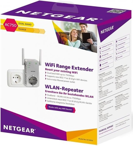 Маршрутизатор WiFI Netgear EX3800-100PES фото 8