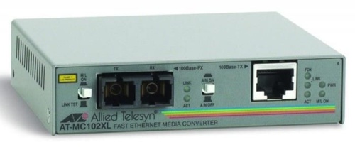 Медиаконвертер Allied Telesis Media Converter 100BaseTX to 100BaseFX AT-MC102XL-yy