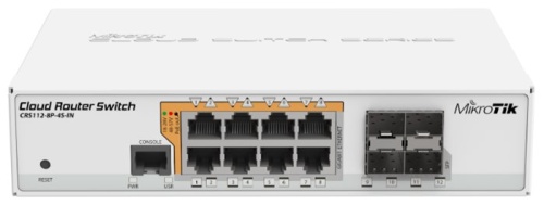 Коммутатор Mikrotik Cloud Router Switch CRS112-8P-4S-IN