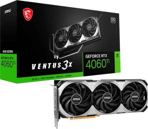 Видеокарта PCI-E MSI RTX 4060 TI VENTUS 3X E 8G OC фото 5 Видеокарта PCI-E MSI RTX 4060 TI VENTUS 3X E 8G OC фото 5