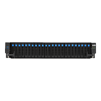 ASUS RS720A-E12-RS24U /GPU, 2xSP5(LGA 6096; up to 400W),24xDDR5 RDIMM(up to 6TB),24xNVMe/SATA(16 NVMe + 8x NVMe/SATA/SAS),soft RAID,2xM.2 slot,9 PCIe Gen5+1xRAID slot, 2x10GBe,2x2600W,ASMB11-iKVM