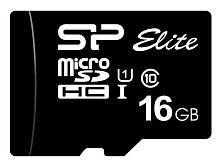 Карта памяти Micro SDHC Silicon Power 16Gb SP016GBSTHBU1V10