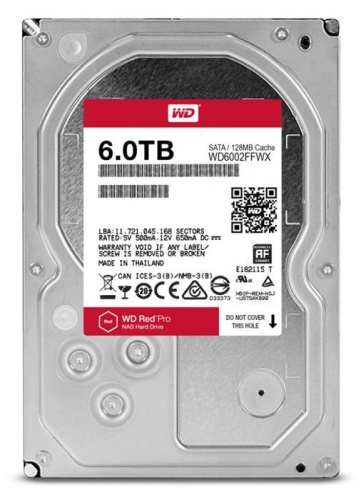 Жесткий диск SATA HDD Western Digital 6Тб Red Pro WD6002FFWX