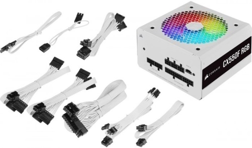 Блок питания Corsair 550W CX550F RGB White (CP-9020225-EU) фото 2