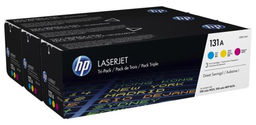 Оригинальный лазерный картридж Hewlett Packard 131A CYM Tri-Pack U0SL1AM