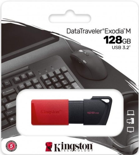 Накопитель USB flash Kingston 128Gb DataTraveler Exodia M DTXM/128GB черный фото 3