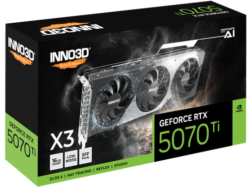 INNO3D RTX 5070 Ti X3//RTX5070Ti, HDMI, DP*3, 16G,D7 фото 3 INNO3D RTX 5070 Ti X3//RTX5070Ti, HDMI, DP*3, 16G,D7 фото 3