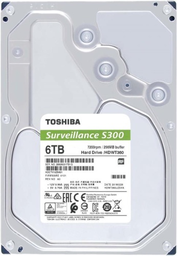 Жесткий диск SATA HDD Toshiba 6TB S300 HDWT360UZSVA