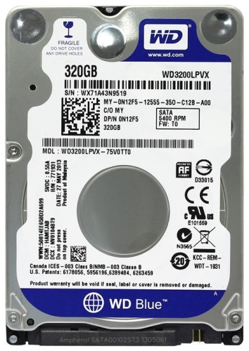 Жесткий диск SATA HDD 2.5 Western Digital 320ГБ WD3200LPVX