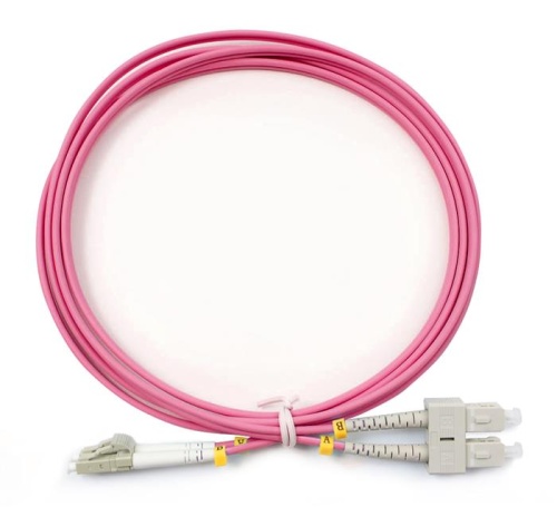 Патчкорд оптоволоконный Cabeus FOP-50-OM4-LC-SC-2m