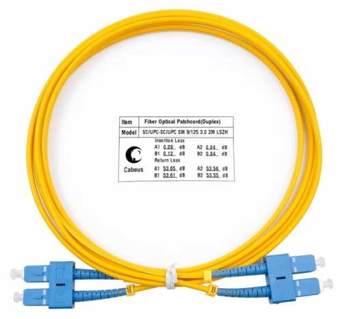 Патчкорд оптоволоконный Cabeus FOP(d)-9-SC-SC-2m Патчкорд оптоволоконный Cabeus FOP(d)-9-SC-SC-2m