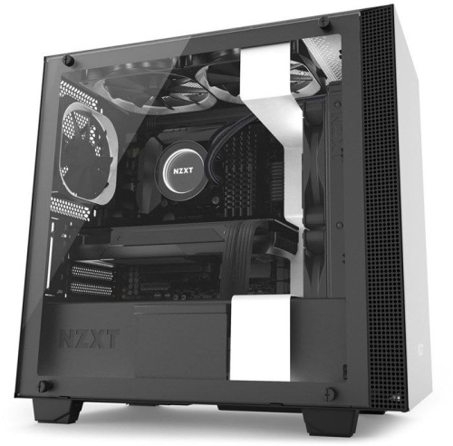 Корпус Minitower NZXT CA-H400W-WB H400i SMART MATTE WHITE/BLACK фото 8