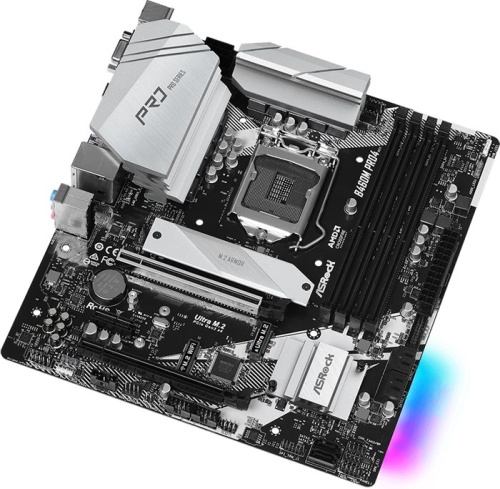 Мат. плата Socket1200 ASRock B460M PRO4 фото 2