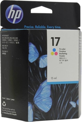 Оригинальный струйный картридж Hewlett Packard №17 C6625AE Оригинальный струйный картридж Hewlett Packard №17 C6625AE