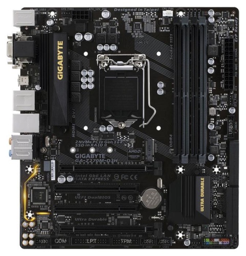 Мат. плата Socket1151 GIGABYTE GA-Z270M-D3H