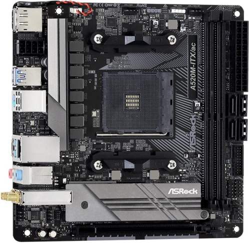 Мат. плата SocketAM4 ASRock A520M-ITX/AC фото 3